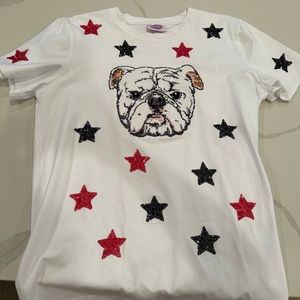 Bulldog Sparkle Tee Shirt